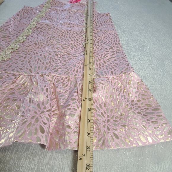 Lilly Pulitzer girl's Thalia Dress in Prosecco Pink Lagoon Jacquard NWT size 16 - Picture 8 of 12